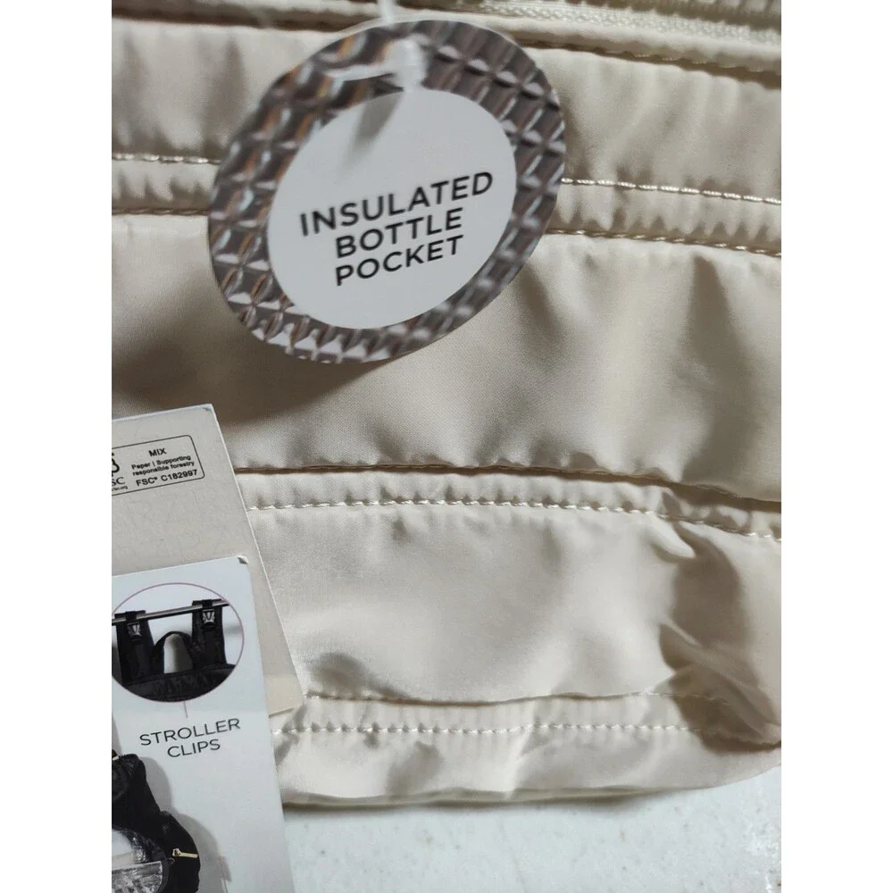 Rachel Zoe Diaper Pack With Changing Mat White Pocket Insulated Bottle Pocket